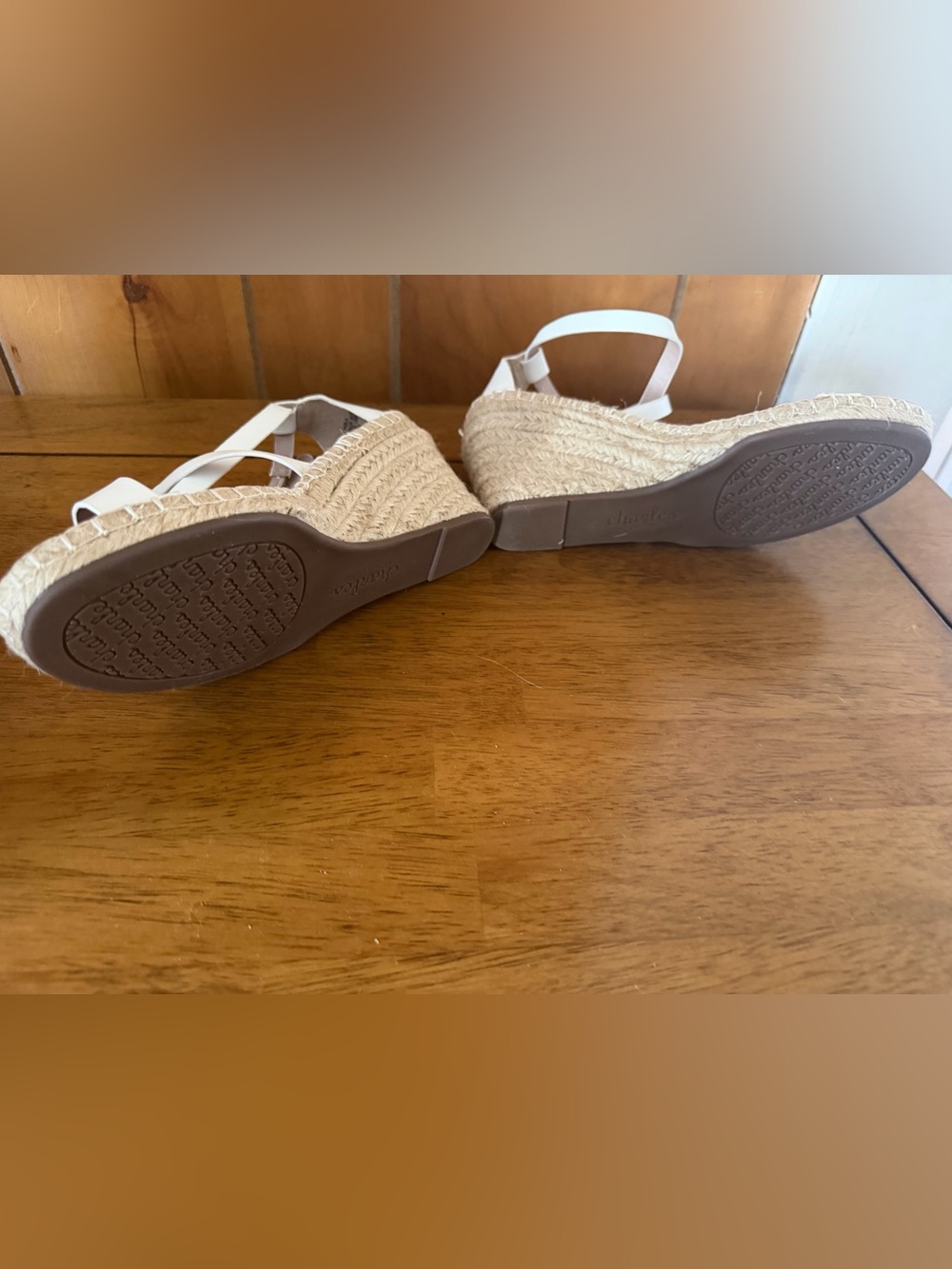 Charles by Charles David White Espadrille Wedge Sandals - Picture 4 of 4